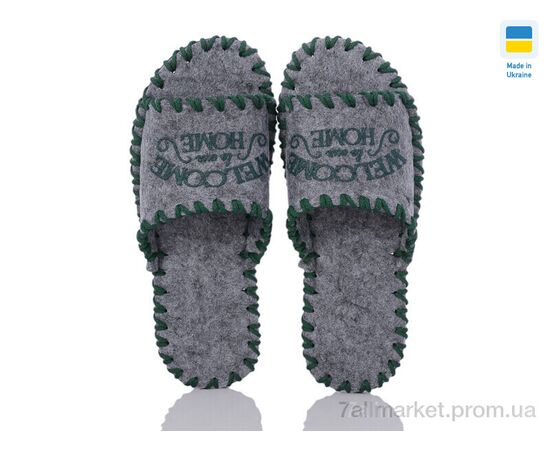 Тапки чоловічі домашні Весна/осінь 374M сірий (9 пар р.40-45) "Active" недорого оптом від прямого постачальника, зображення 2