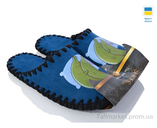 Тапки чоловічі домашні Весна/осінь 21-340 синій (10 пар р.40-45) "Active" недорого оптом від прямого постачальника, зображення 3