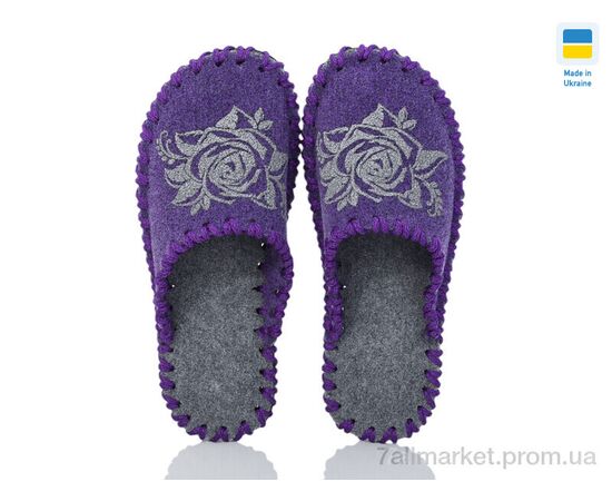 Фотография Тапки женские для дома Весна/осень 271W фіолет (9 пар р.36-41) "Active" недорого оптом от прямого поставщика, изображение 2