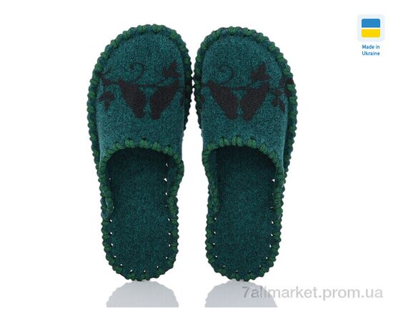 Фотография Тапки женские для дома Весна/осень 295W зелений (9 пар р.36-41) "Active" недорого оптом от прямого поставщика, изображение 2