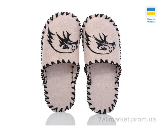 Тапки чоловічі домашні Весна/осінь 365M беж (9 пар р.40-45) "Active" недорого оптом від прямого постачальника, зображення 2