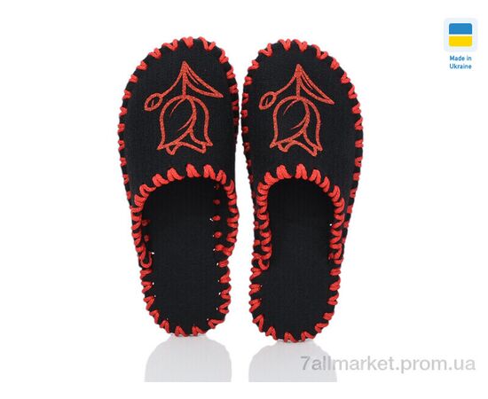 Фотография Тапки женские для дома Весна/осень 213W чорний (9 пар р.36-41) "Active" недорого оптом от прямого поставщика, изображение 2
