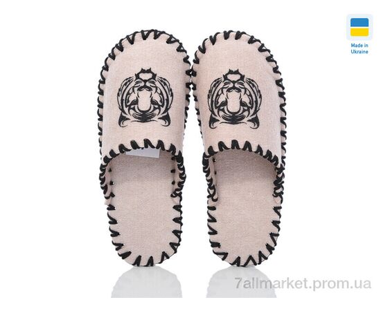 Тапки чоловічі домашні Весна/осінь 362 беж (9 пар р.40-45) "Active" недорого оптом від прямого постачальника, зображення 2