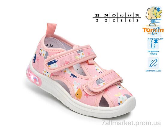 Фотография Тапки детские домашние Весна/осень T60013A LED (12 пар р.23-28) "TOM.M" недорого оптом от прямого поставщика, изображение 2