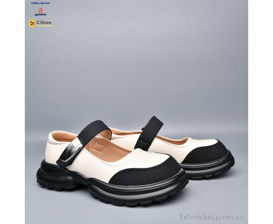 Фотография Туфли детские удобные Весна/осень AD621 beige-black (6 пар р.31-36) "Clibee-Doremi" недорого оптом от прямого поставщика, изображение 2