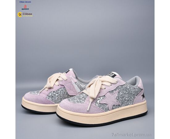 Фотография Кроссовки детские модные Весна/осень ABC250075 purple (7 пар р.31-37) "Clibee-Doremi" недорого оптом от прямого поставщика, изображение 2