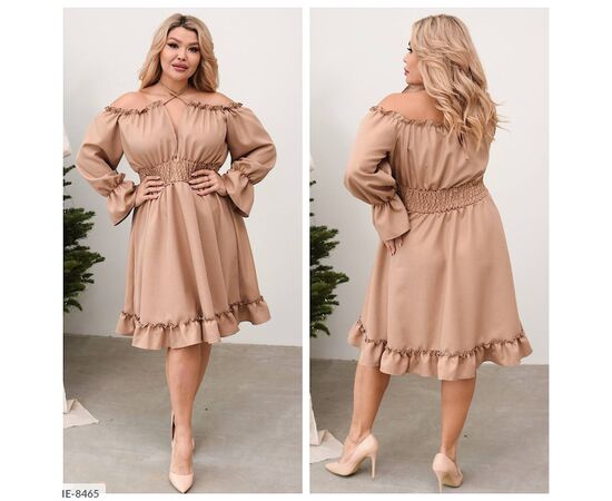 Фотография Женское стильное платье костюмка р.50-52;54-56;58-60 "VIKA" купить недорого от прямого поставщика, изображение 6