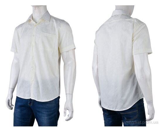 Фотография Мужская рубашка Лето PO-538 (12527) beige (20 шт. р.сетка 38-43) "Obuvok" недорого оптом от прямого поставщика, изображение 3