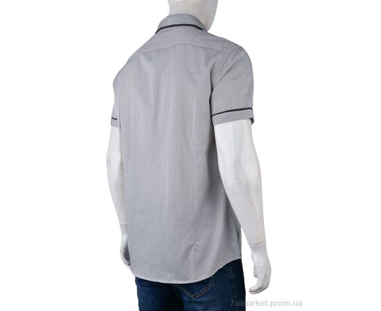 Фотография Мужская рубашка Лето PO-148 (12527) black (12 шт. р.сетка S-3XL) "Obuvok" недорого оптом от прямого поставщика, изображение 2