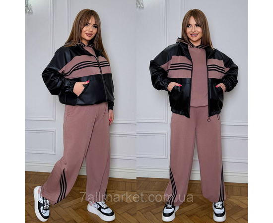 Куртка жіноча на блискавці екошкіра на підкладці р 42-60 "LADA" недорого від прямого постачальника, зображення 2