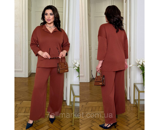 Фотография Костюм двойка женский евро трикотаж  размеры 46-60 "LADA" недорого от прямого поставщик, изображение 2