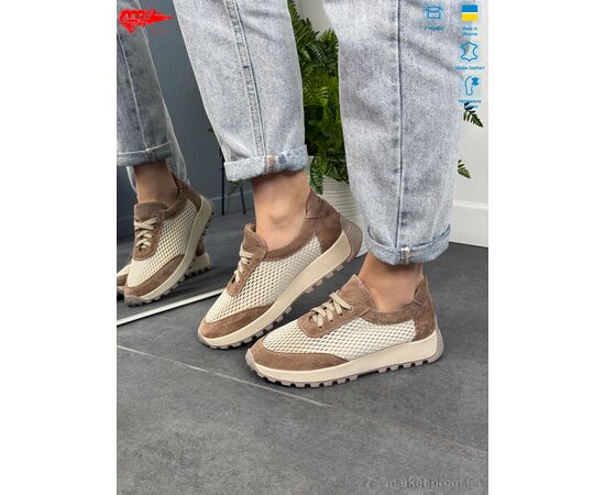 Кросівки жіночі модні Літо 181 візон з-т. (8 пар р.36-41) "ARTO" недорого оптом від прямого постачальника, зображення 3