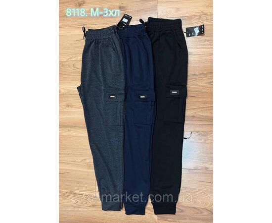 Спортивні штани чоловічі, на манжеті розміри M-3XL (3кв)"STELLA" недорого від прямого постачальника, зображення 2