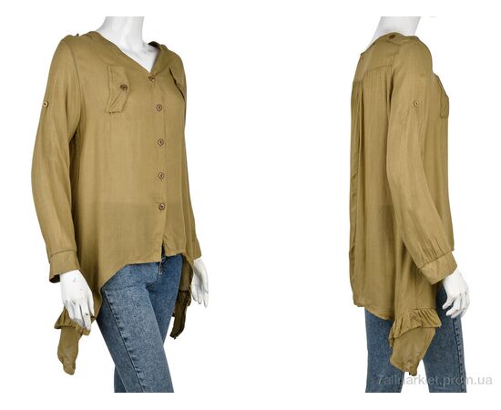 Сорочка жіноча Літо B0105-3 (10888) brown (6 шт. р.сіткаL-2XL) "Obuvok" недорого оптом від прямого постачальника, зображення 3