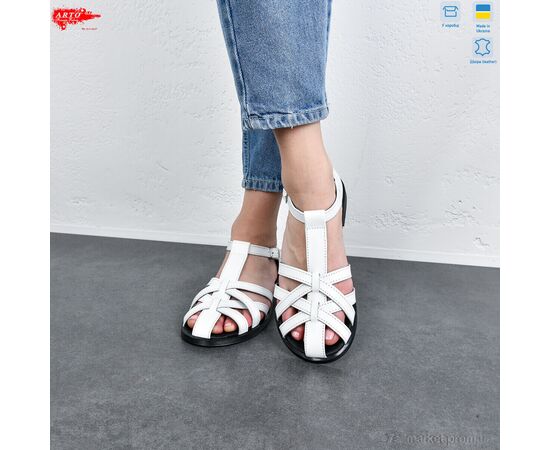 Босоніжки жіночі літні Літо 171 білий к. (8 пар р.36-41) "ARTO" недорого оптом від прямого постачальника, зображення 4