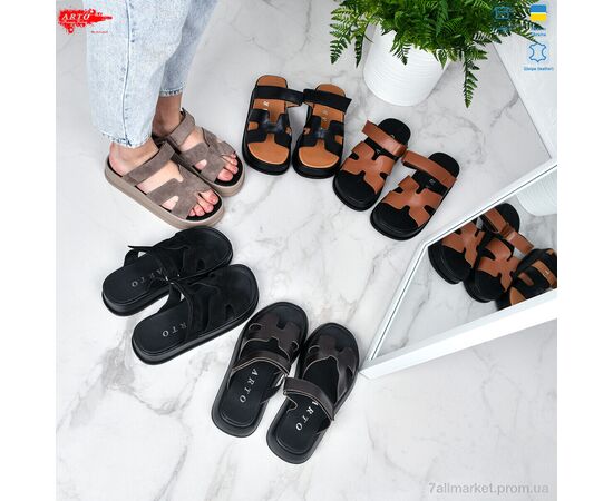 Фотография Шлепки женские облегченные Лето 197 кофе з. (8 пар р.36-41) "ARTO" недорого оптом от прямого поставщика, изображение 4