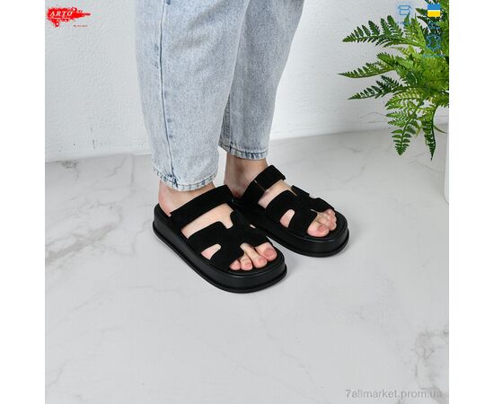 Фотография Шлепки женские облегченные Лето 197 чорний з. (8 пар р.36-41) "ARTO" недорого оптом от прямого поставщика, изображение 2