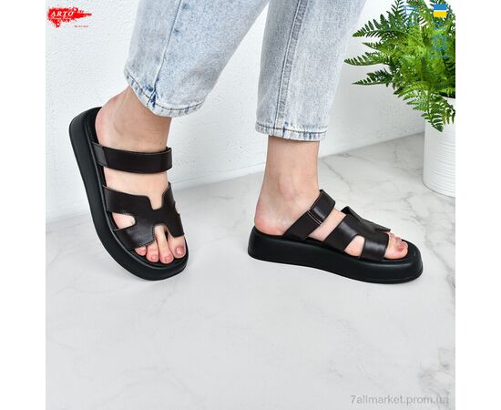 Фотография Шлепки женские облегченные Лето 197 коричневий к. (8 пар р.36-41) "ARTO" недорого оптом от прямого поставщика, изображение 2