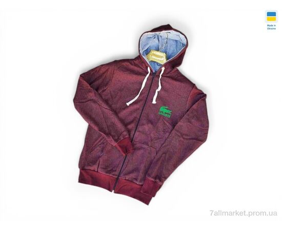 Фотография Батник мужской Весна/осень 23LA бордовий (4 шт. р.сетка M-2XL) "Sport style" недорого оптом от прямого поставщика, изображение 2