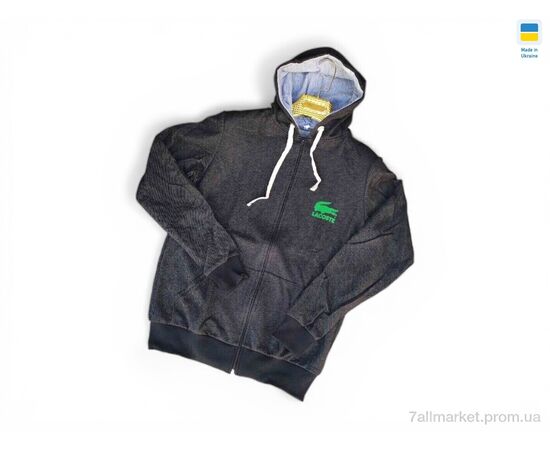 Фотография Батник мужской Весна/осень 23LA чорний (4 шт. р.сетка M-2XL) "Sport style" недорого оптом от прямого поставщика, изображение 2