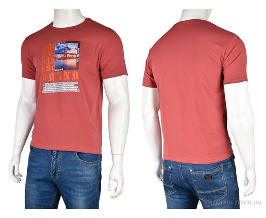 Фотография Футболка мужская Лето FM-4 (10961) bordo (5 шт. р.сетка S-2XL) "Obuvok" недорого оптом от прямого поставщика, изображение 3