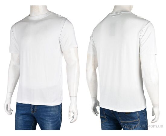 Фотография Футболка мужская Лето S-HZ-1 (10959) white (4 шт. р.сетка M-2XL) "Obuvok" недорого оптом от прямого поставщика, изображение 3