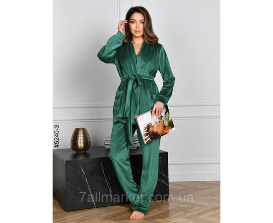 Фотография Костюм домашній жіночий велюр 42-44,46-48,50-52 (3цв) "NOWEMBER" недорого от прямого поставщика, изображение 2