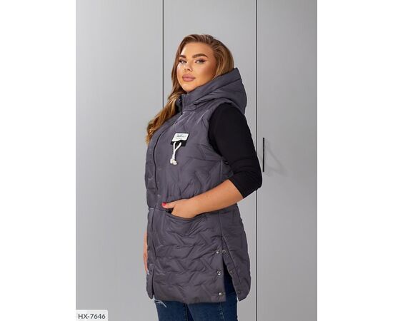 Фотография Жилетка женская БАТАЛ р.66-68;50-52;54-56;58-60;62-64 (5цв) "LETTI" купить недорого от прямого поставщика, изображение 2