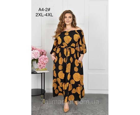 Плаття жіноче домашнє р-ри 2XL-4XL (мікс) "FLOWER" купити недорого від прямого постачальника, зображення 3