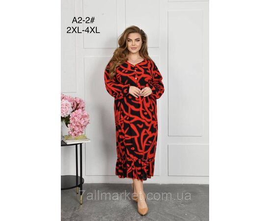Плаття жіноче домашнє р-ри 2XL-4XL (мікс) "FLOWER" купити недорого від прямого постачальника, зображення 2