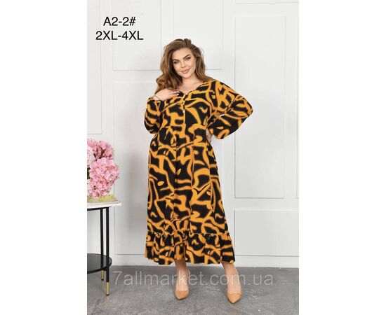 Плаття жіноче домашнє р-ри 2XL-4XL (мікс) "FLOWER" купити недорого від прямого постачальника, зображення 3