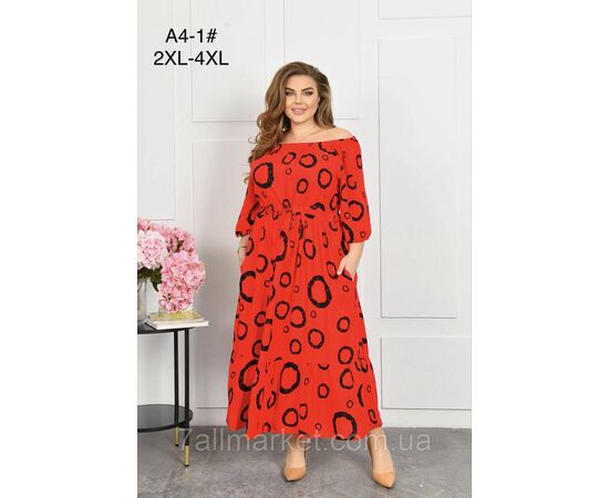 Плаття жіноче домашнє р-ри 2XL-4XL (мікс) "FLOWER" купити недорого від прямого постачальника, зображення 2