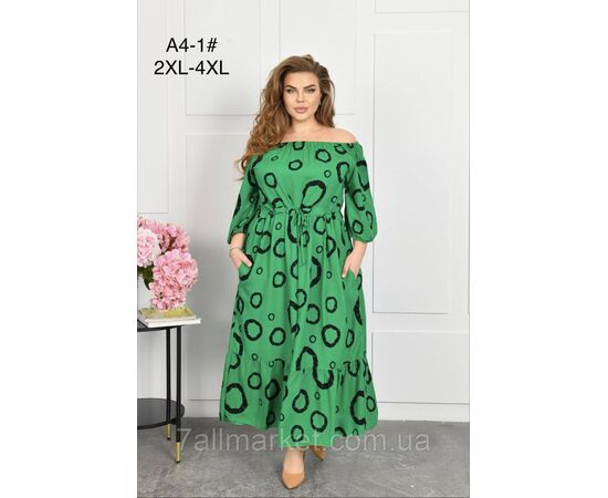 Плаття жіноче домашнє р-ри 2XL-4XL (мікс) "FLOWER" купити недорого від прямого постачальника, зображення 3