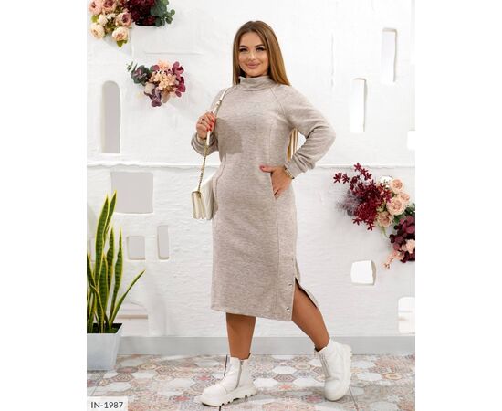 Фотография Женское летнее трикотажное платье р.50-52;54-56;58-60;62-64 (4цв) "LETTI" купить недорого от прямого поставщика, изображение 5