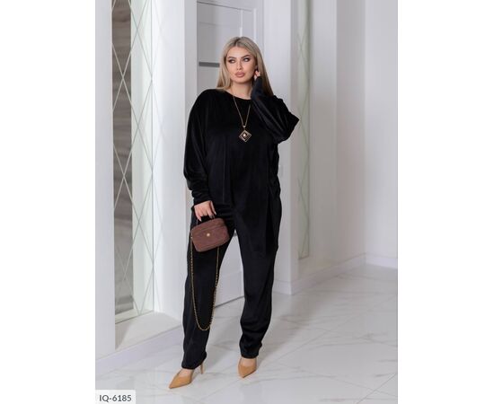 Костюм жіночий брючний великі розміри р.50-52;54-56;58-60;62-64 (4кол.) "LETTI" купити недорого від прямого постачальника, зображення 2