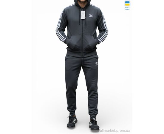 Фотография Спортивный костюм мужской Весна/осень 01 т.сірий (5 шт. р.сетка 46-54) "Sport style" недорого оптом от прямого поставщика, изображение 2