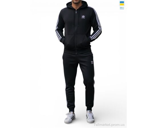 Фотография Спортивный костюм мужской Весна/осень СБ01 чорний (5 шт. р.сетка 46-54) "Sport style" недорого оптом от прямого поставщика, изображение 2