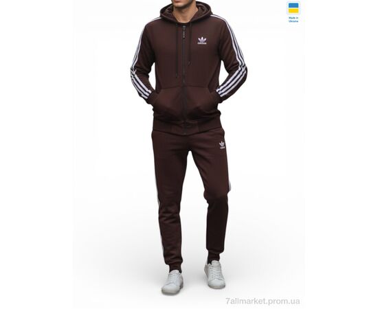 Фотография Спортивный костюм мужской Весна/осень 01 шоколадний (5 шт. р.сетка 46-54) "Sport style" недорого оптом от прямого поставщика, изображение 2
