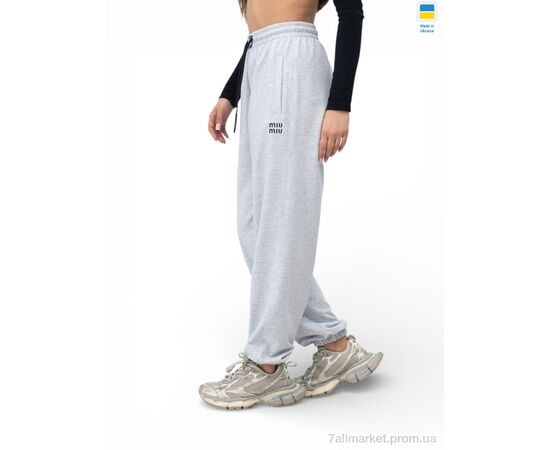 Фотография Спортивные брюки женские Весна/осень 1023MU св.сірий (4 шт. р.сетка S-XL) "Sport style" недорого оптом от прямого поставщика, изображение 2