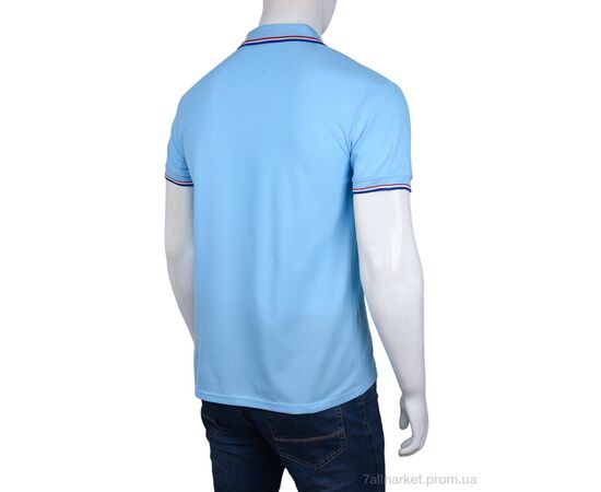 Футболка чоловіча Літо A-21 (01598) l.blue (5 шт. р.сіткаS-2XL) "Obuvok" недорого оптом від прямого постачальника, зображення 2