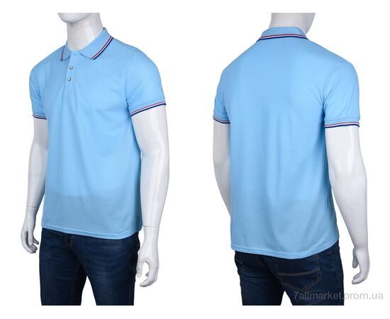 Футболка чоловіча Літо A-21 (01598) l.blue (5 шт. р.сіткаS-2XL) "Obuvok" недорого оптом від прямого постачальника, зображення 3