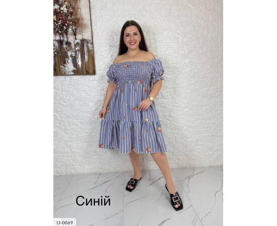 Фотография Платье женское полубатальное коттоновое р.46-48;50-52;54-56;58-60 "VLADA" купить недорого от прямого поставщика, изображение 5