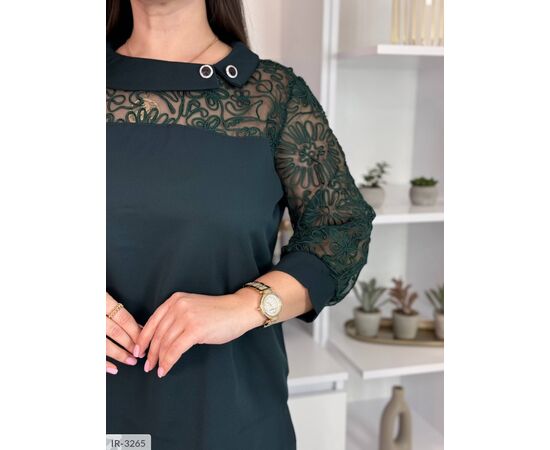 Фотография Женский костюм креп двойка (брюки+блузка) большие размеры р.48-50;52-54;56-58;60-62 (3цв) "VLADA" купить недорого от прямого поставщика, изображение 5