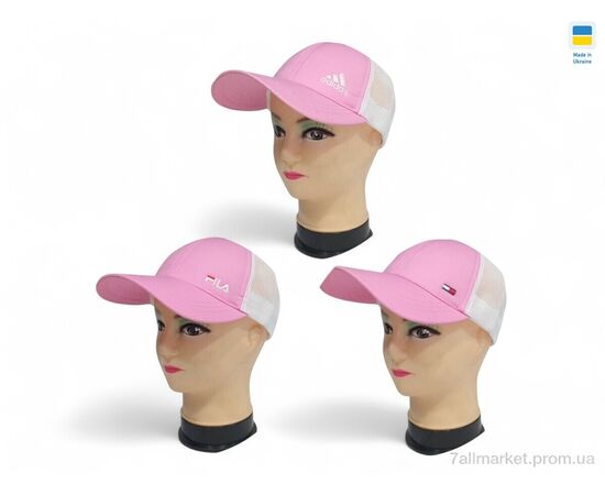 Фотография Кепка женская Лето 0006 рожевий (3 шт. р.сетка 56-62) "Mabi" недорого оптом от прямого поставщика, изображение 2