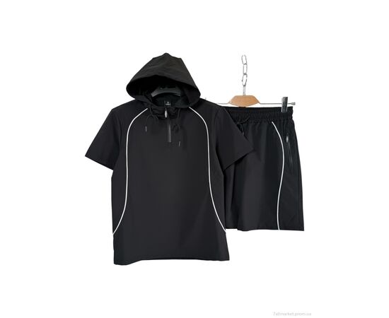 Фотография Спортивный костюм мужской Лето A163 black (5 шт. р.сетка M-3XL) "OKMEL" недорого оптом от прямого поставщика, изображение 2