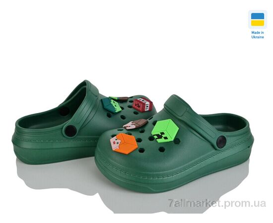 Фотография Кроксы детские летние Лето 312-1 зелений (6 пар р.31-36) "Golden Lion" недорого оптом от прямого поставщика, изображение 2