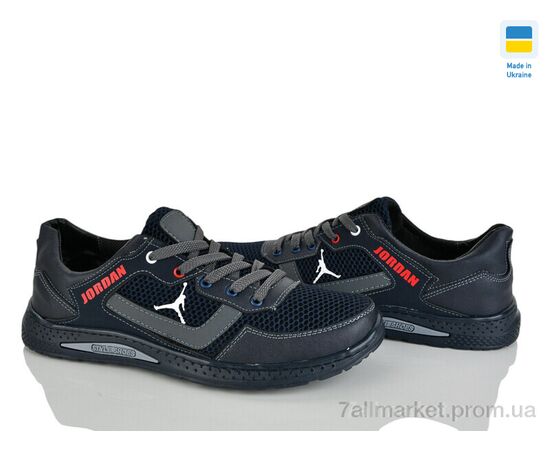 Фотография Кроссовки мужские модные Весна/осень 333-3 синій-сірий (8 пар р.40-45) "Paolla" недорого оптом от прямого поставщика, изображение 2