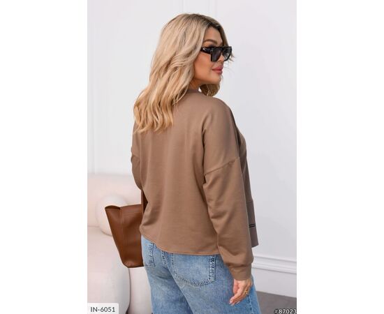 Жіноча кофточка двонитка великого розміру р.46-48;50-52;54-56;58-60 (3кол.) "VLADA" купити недорого від прямого постачальника, зображення 6