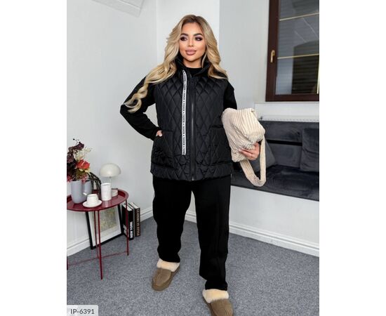 Жіночий костюм кофта з брюками на різанику великі розміри р.46-48;50-52;54-56;58-60;62-64 (4кол.) "VLADA" купити недорого від прямого постачальника, зображення 5