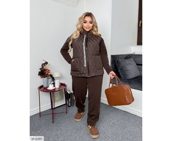 Жіночий костюм кофта з брюками на різанику великі розміри р.46-48;50-52;54-56;58-60;62-64 (4кол.) "VLADA" купити недорого від прямого постачальника, зображення 9